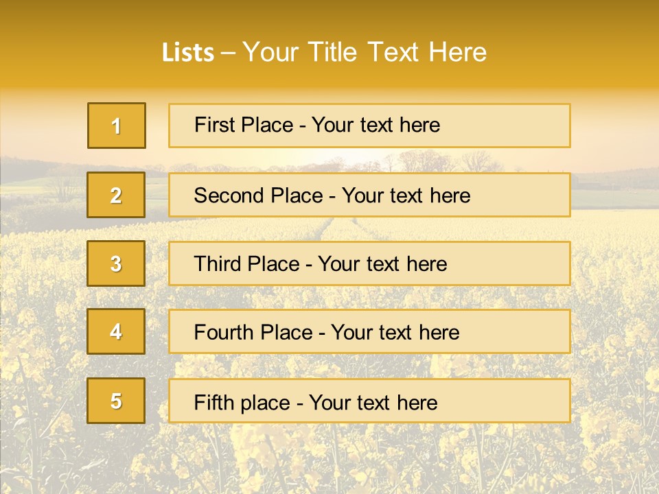 Landscape Rural Golden PowerPoint Template