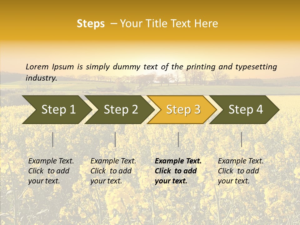 Landscape Rural Golden PowerPoint Template