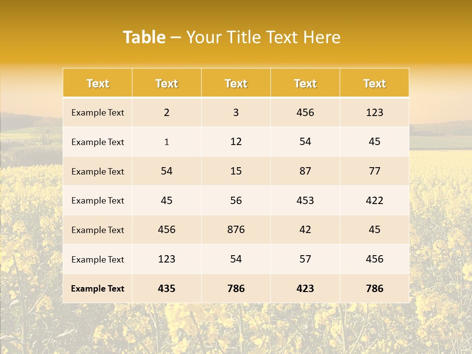 Landscape Rural Golden PowerPoint Template