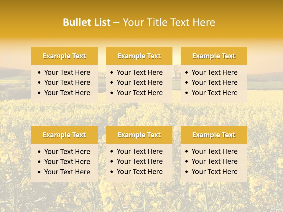 Landscape Rural Golden PowerPoint Template