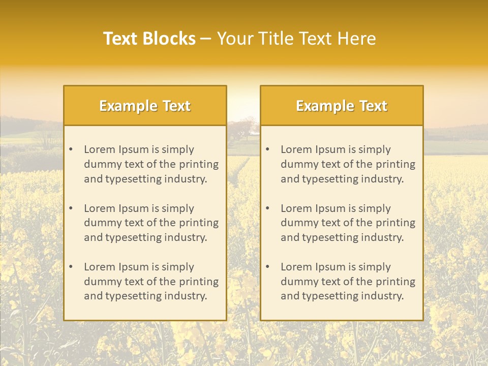 Landscape Rural Golden PowerPoint Template