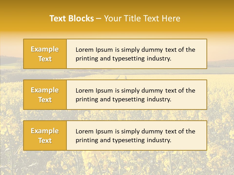 Landscape Rural Golden PowerPoint Template