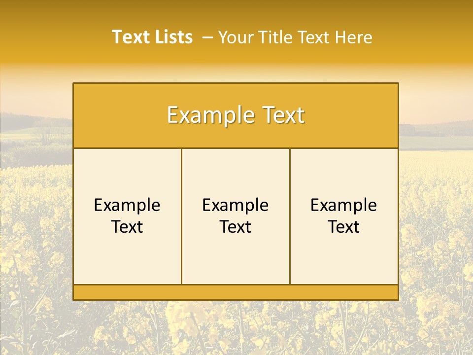 Landscape Rural Golden PowerPoint Template