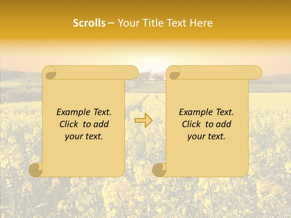 Landscape Rural Golden PowerPoint Template