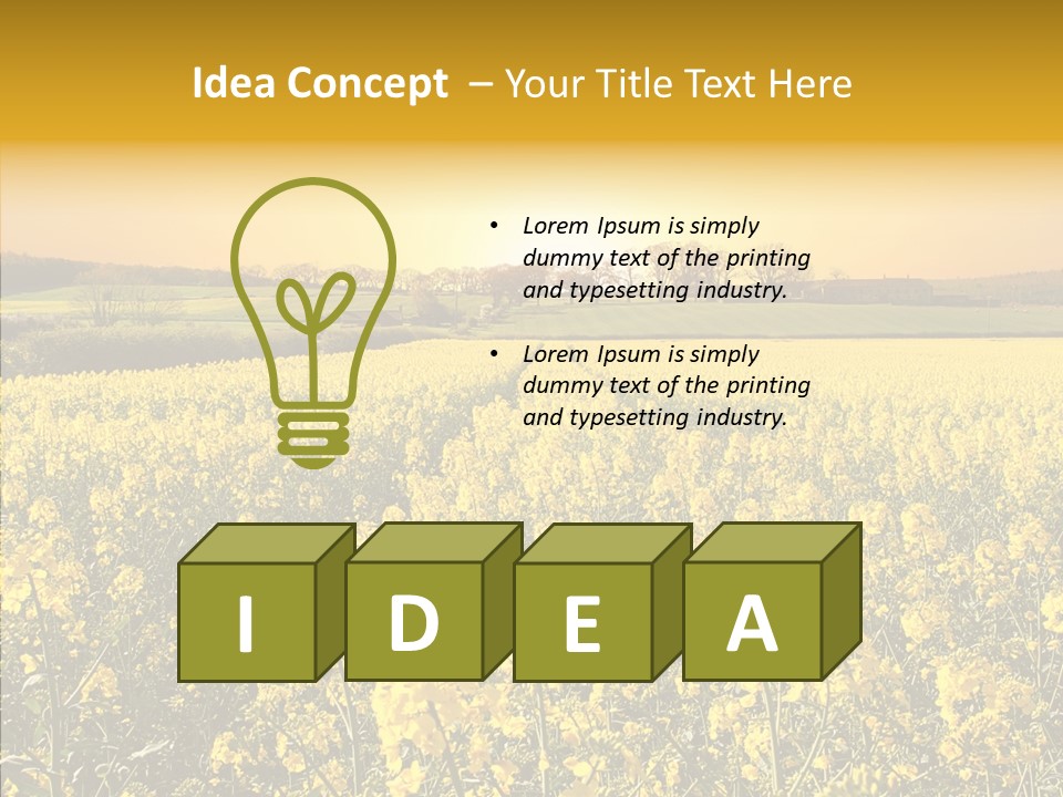 Landscape Rural Golden PowerPoint Template