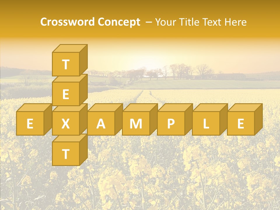 Landscape Rural Golden PowerPoint Template