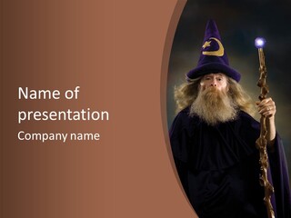 Magician Priest Merlin PowerPoint Template