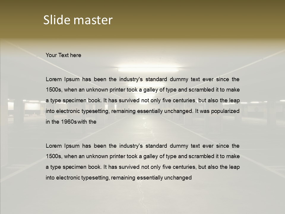 Passage Interior Cement PowerPoint Template