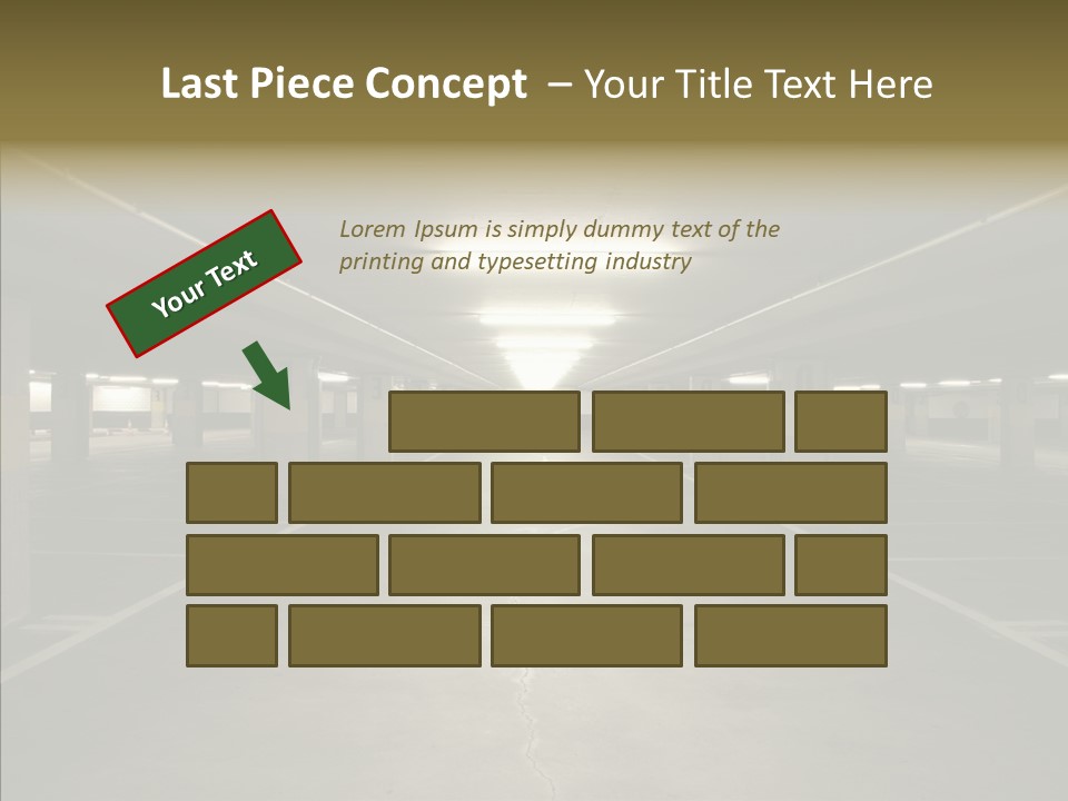 Passage Interior Cement PowerPoint Template