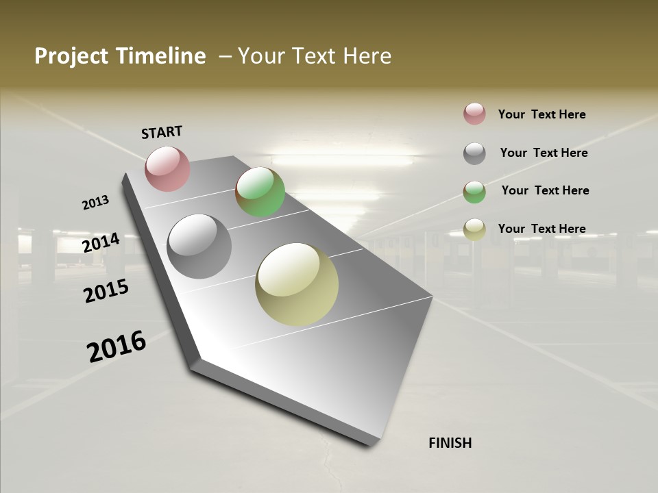 Passage Interior Cement PowerPoint Template