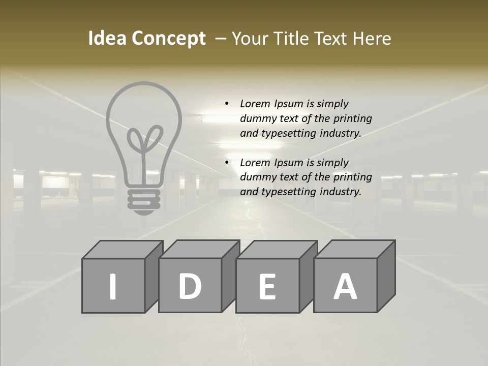 Passage Interior Cement PowerPoint Template
