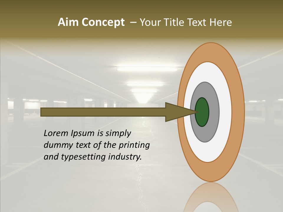 Passage Interior Cement PowerPoint Template