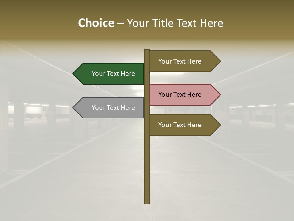 Passage Interior Cement PowerPoint Template