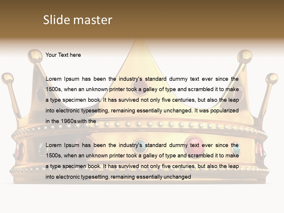 Crown Queen Royalty PowerPoint Template