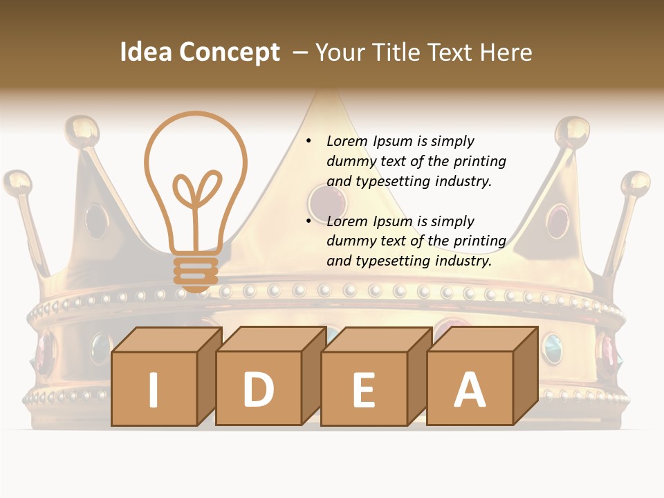 Crown Queen Royalty PowerPoint Template