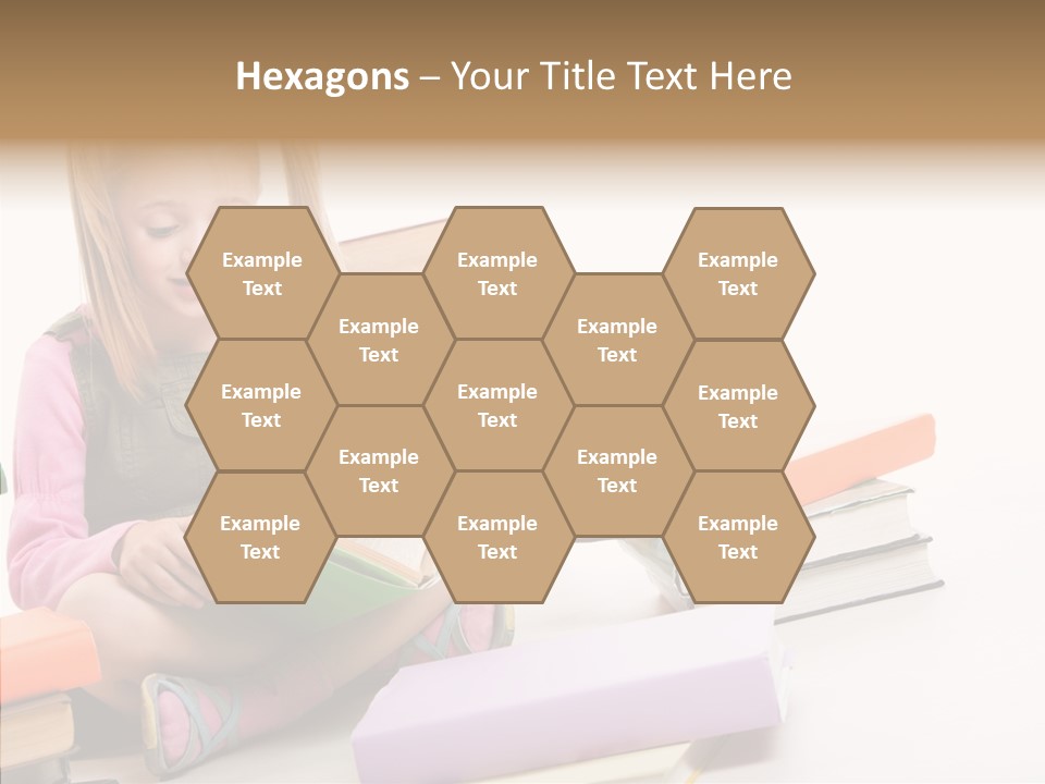 Confident Student Studying PowerPoint Template