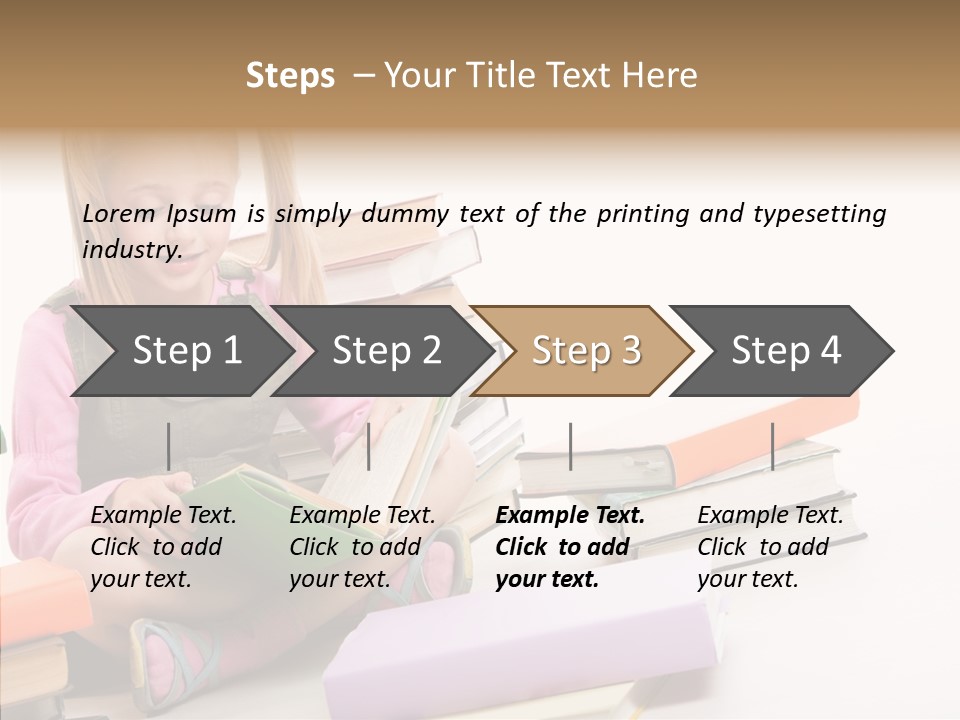 Confident Student Studying PowerPoint Template