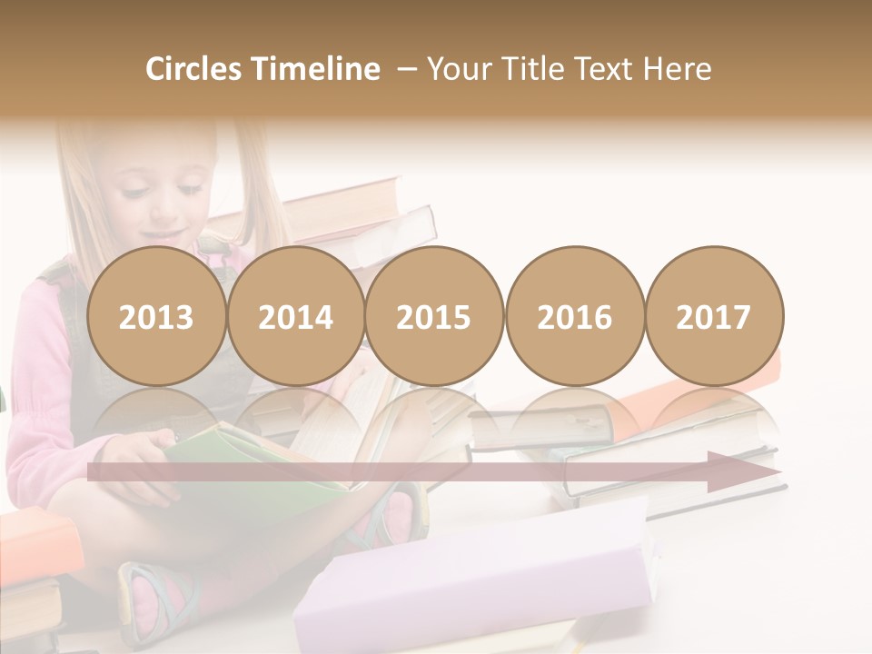 Confident Student Studying PowerPoint Template