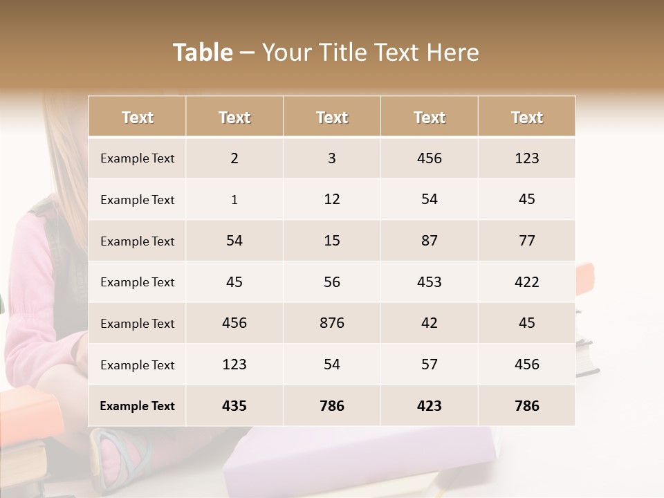 Confident Student Studying PowerPoint Template