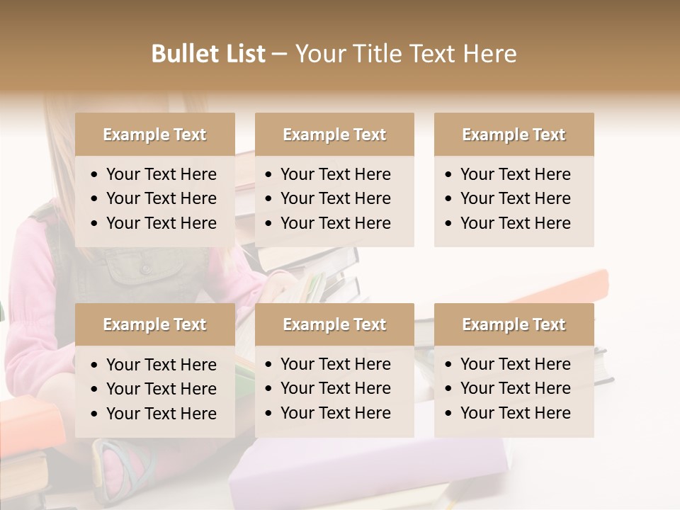 Confident Student Studying PowerPoint Template