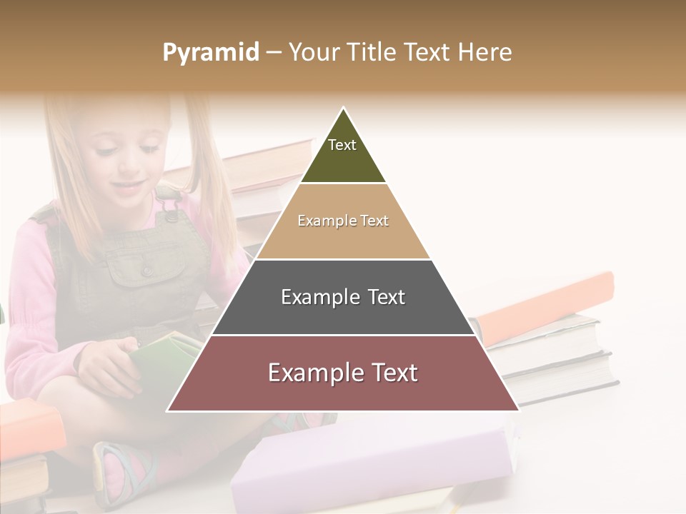 Confident Student Studying PowerPoint Template