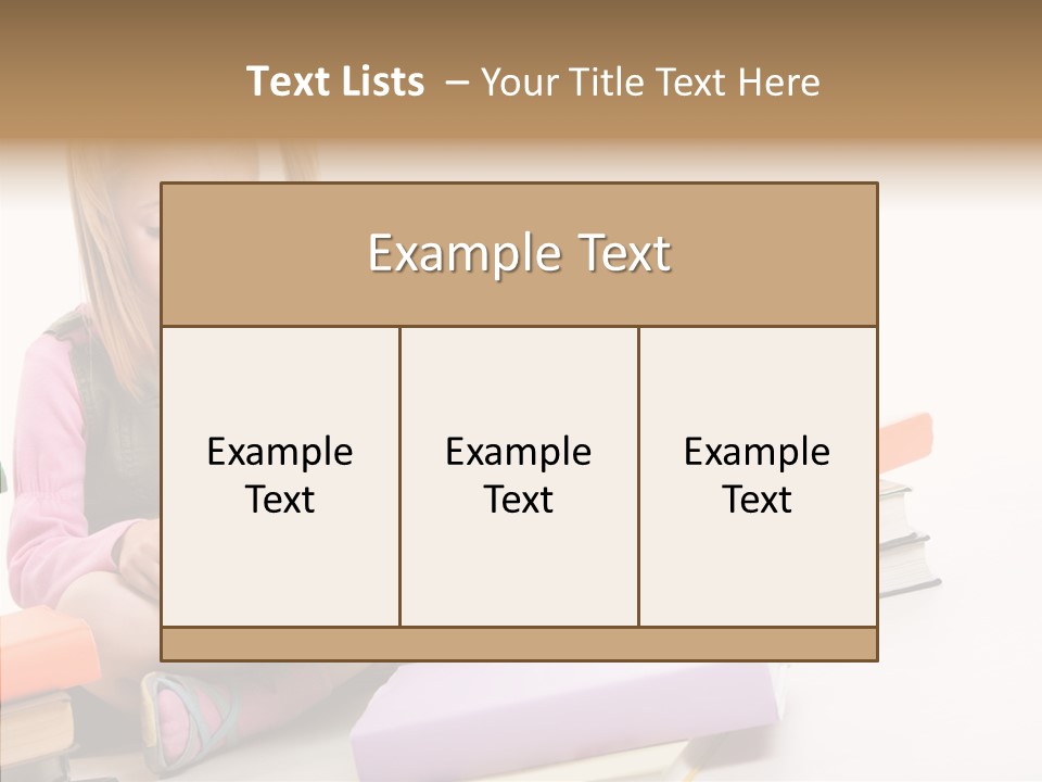 Confident Student Studying PowerPoint Template