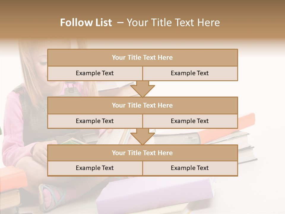 Confident Student Studying PowerPoint Template