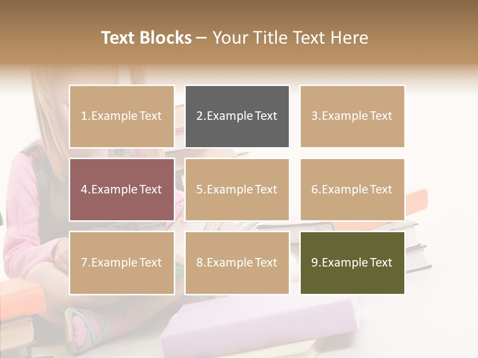 Confident Student Studying PowerPoint Template