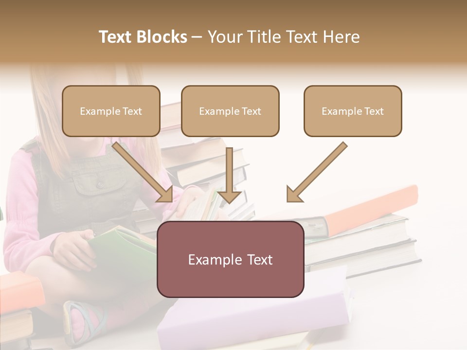 Confident Student Studying PowerPoint Template
