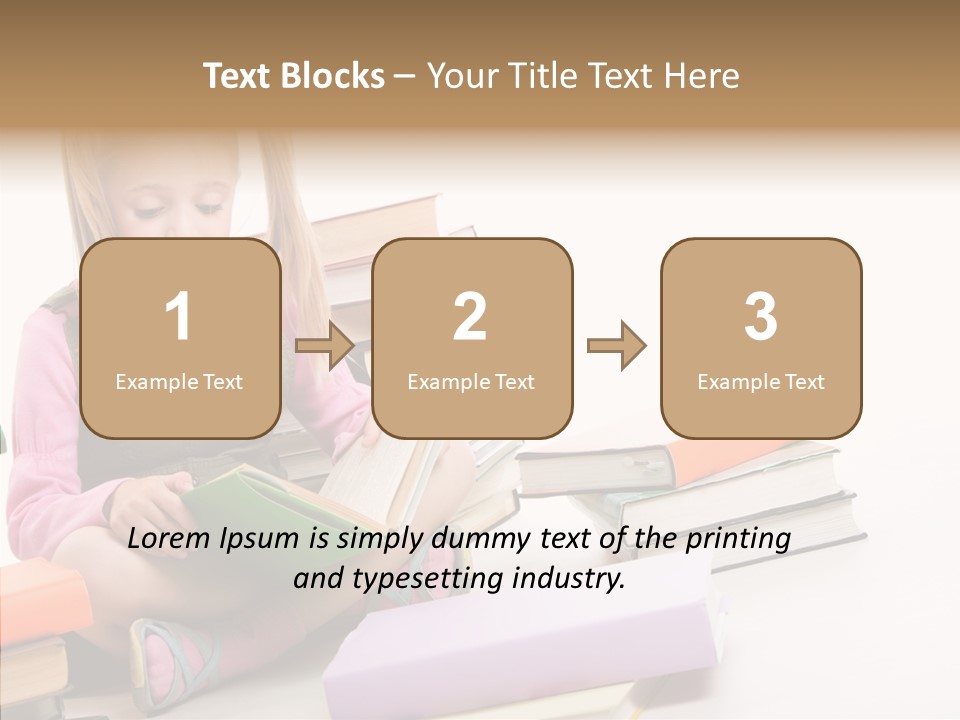 Confident Student Studying PowerPoint Template