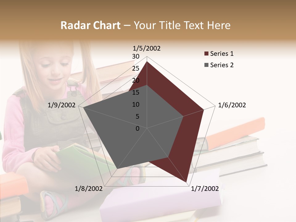 Confident Student Studying PowerPoint Template