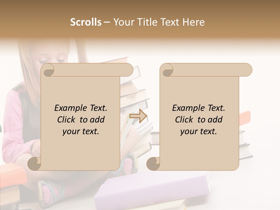 Confident Student Studying PowerPoint Template
