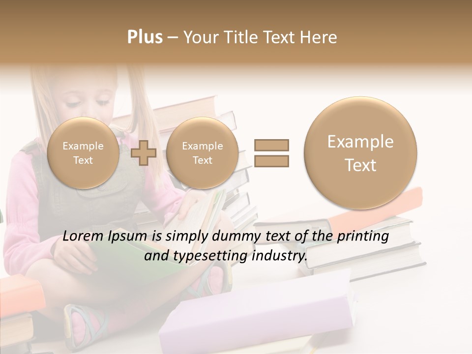 Confident Student Studying PowerPoint Template