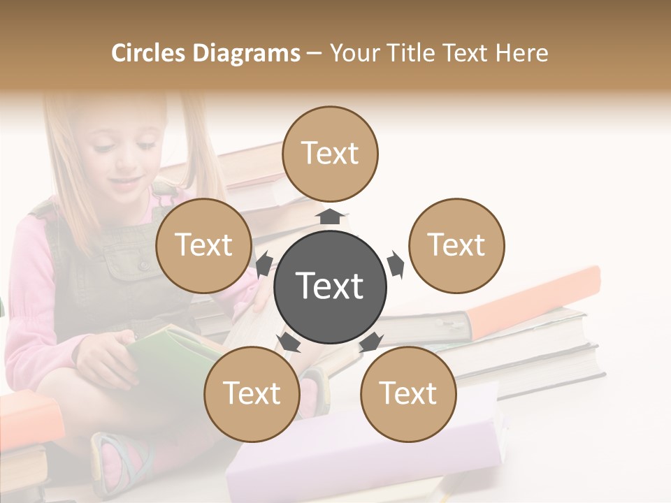 Confident Student Studying PowerPoint Template