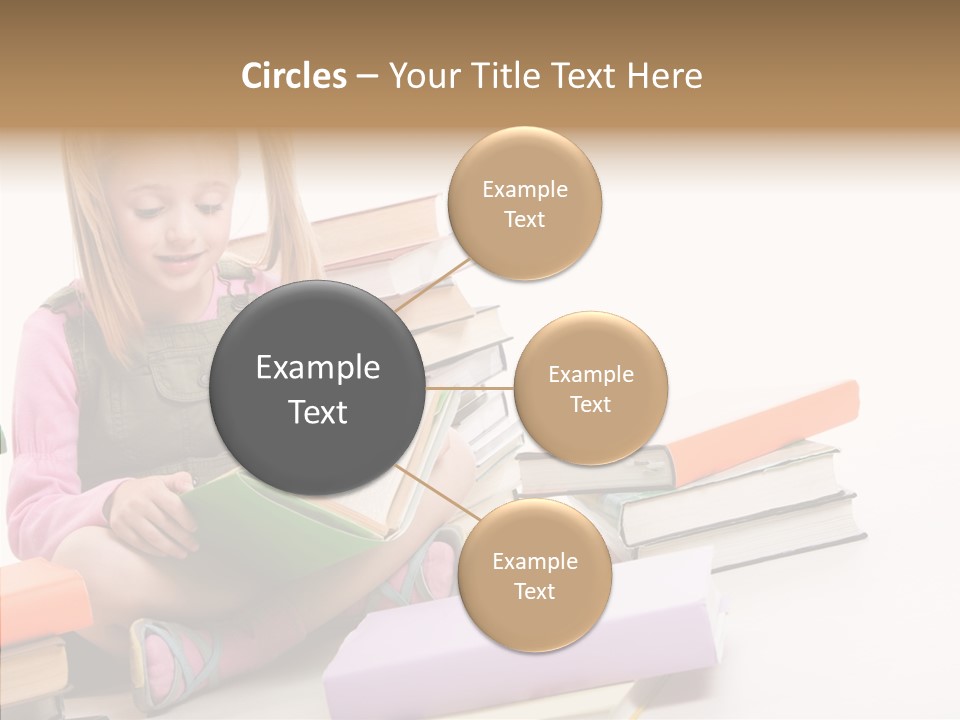 Confident Student Studying PowerPoint Template