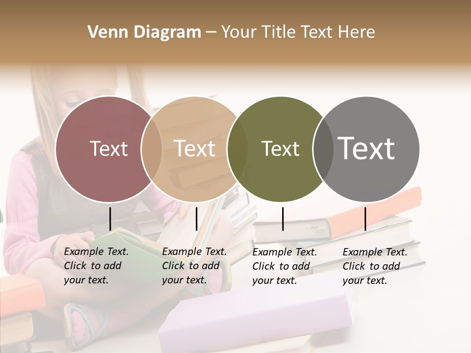 Confident Student Studying PowerPoint Template