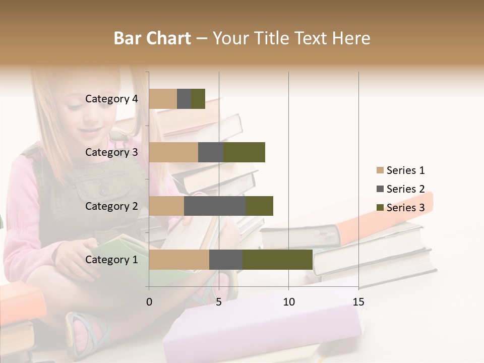 Confident Student Studying PowerPoint Template