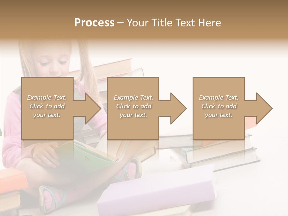 Confident Student Studying PowerPoint Template