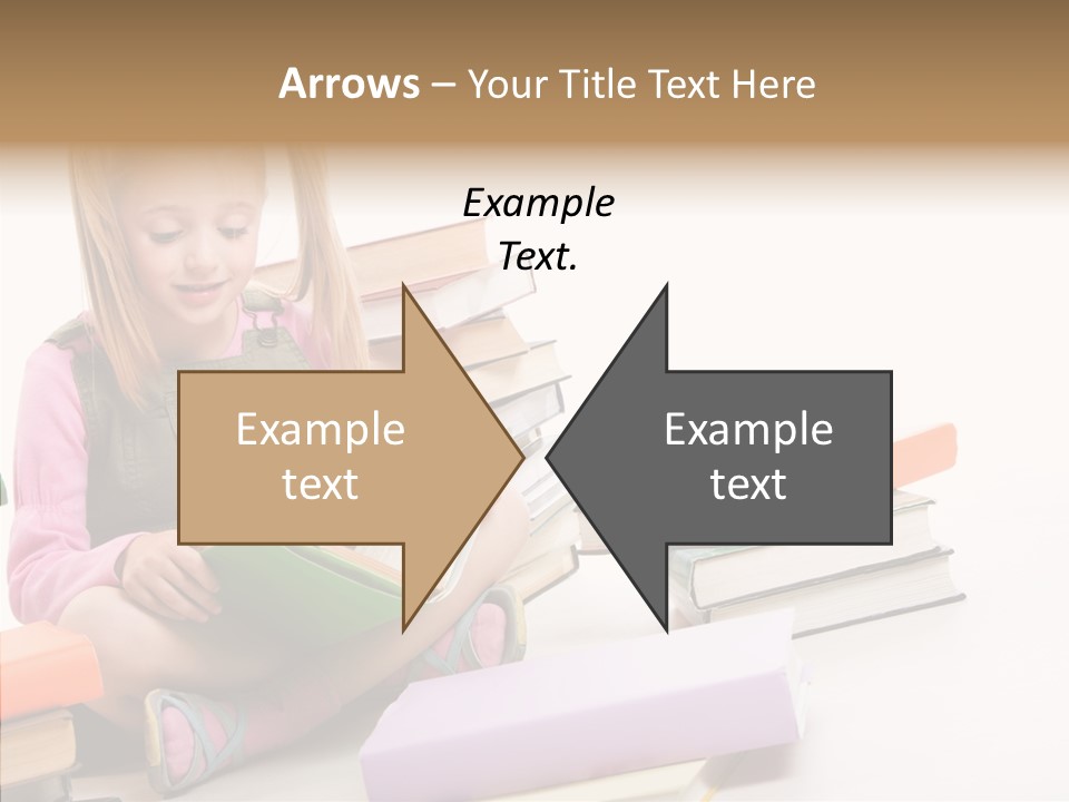 Confident Student Studying PowerPoint Template