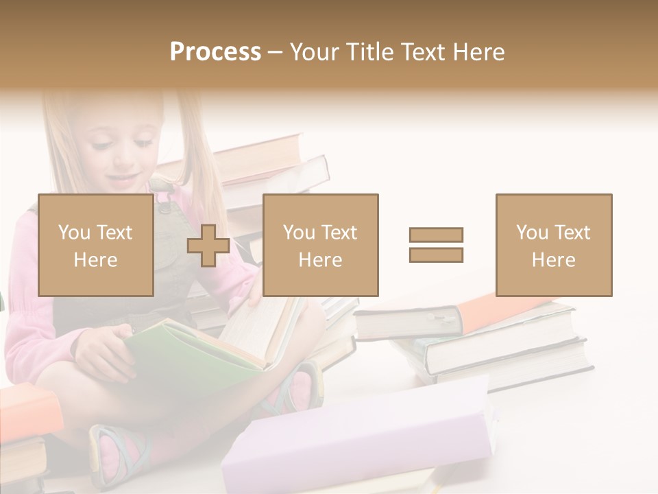 Confident Student Studying PowerPoint Template
