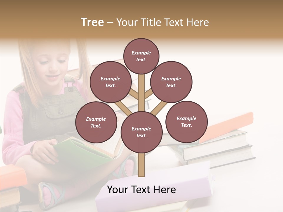 Confident Student Studying PowerPoint Template