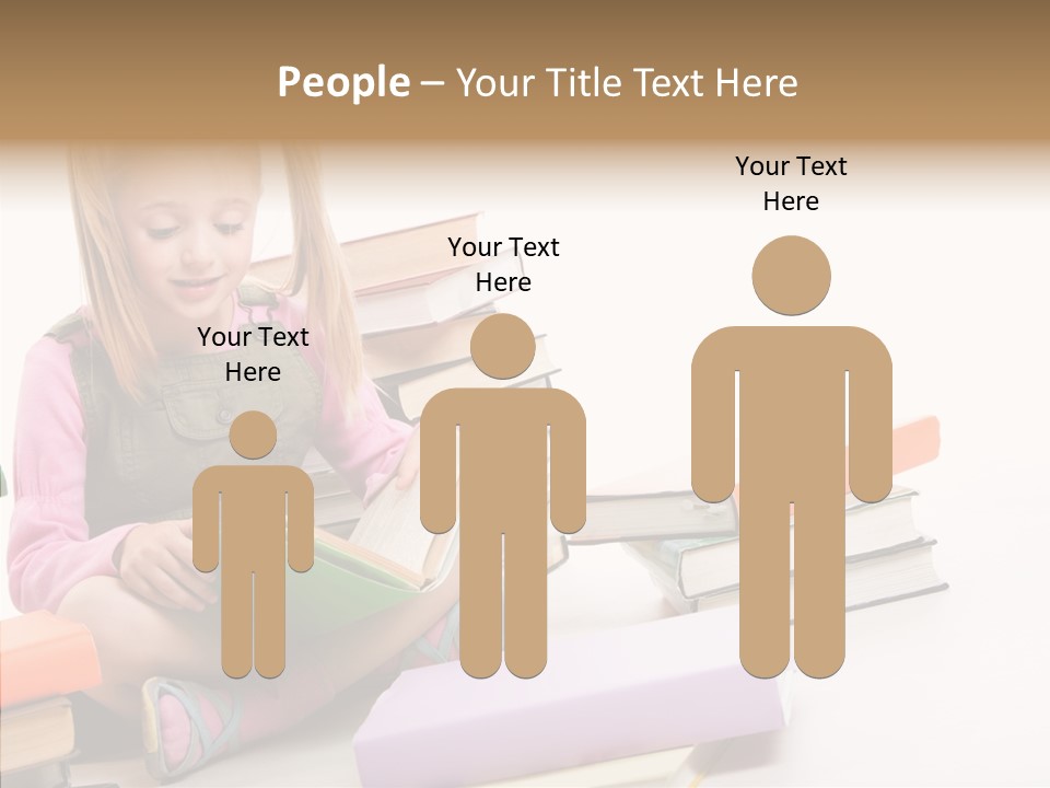 Confident Student Studying PowerPoint Template
