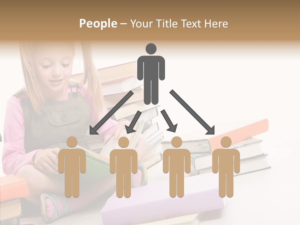 Confident Student Studying PowerPoint Template