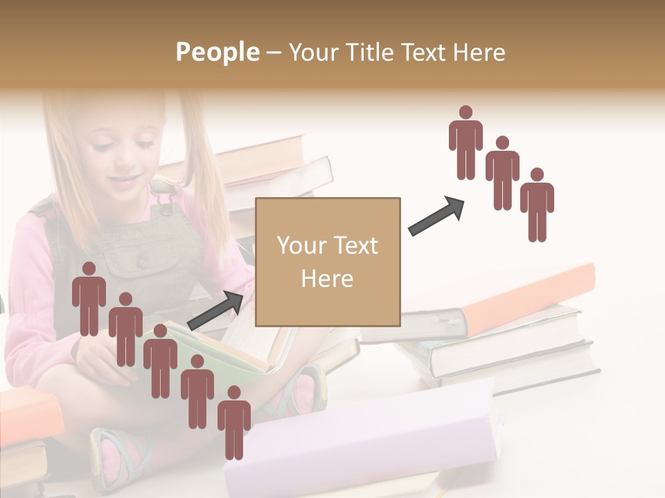 Confident Student Studying PowerPoint Template