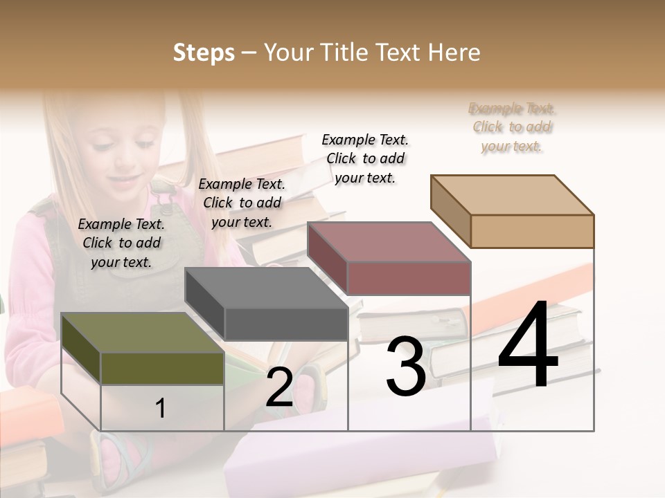 Confident Student Studying PowerPoint Template
