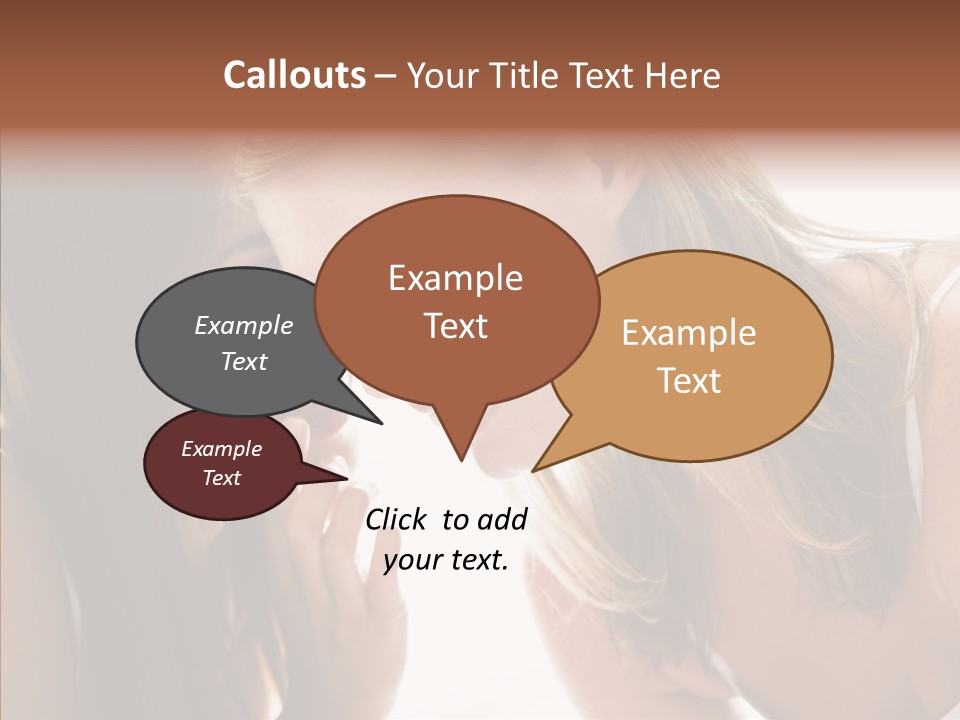 Daytime Talking Women PowerPoint Template