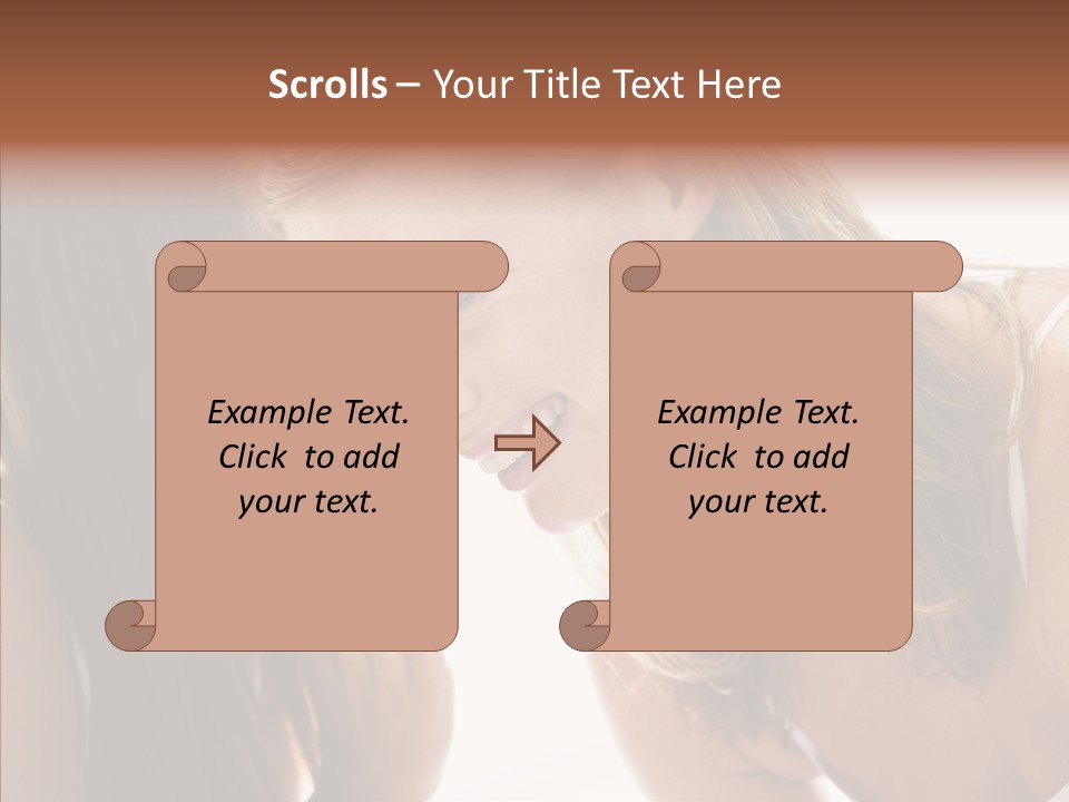 Daytime Talking Women PowerPoint Template