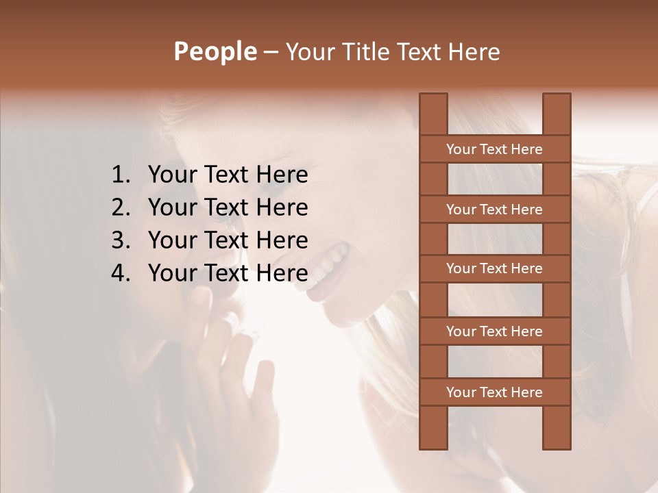 Daytime Talking Women PowerPoint Template