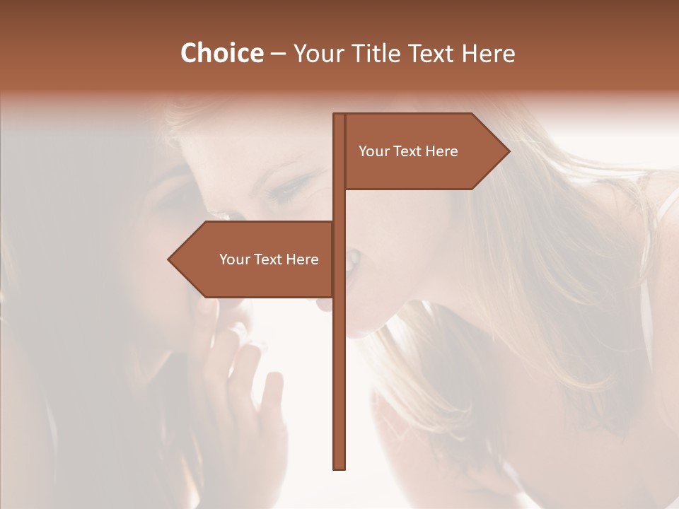 Daytime Talking Women PowerPoint Template