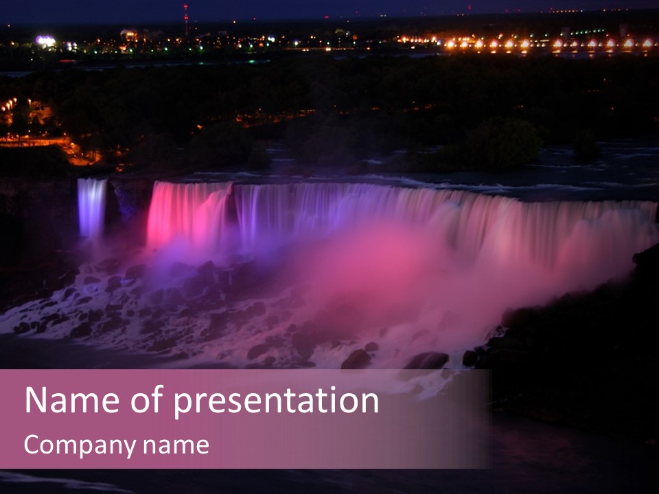 Niagara Wonder Landscape PowerPoint Template